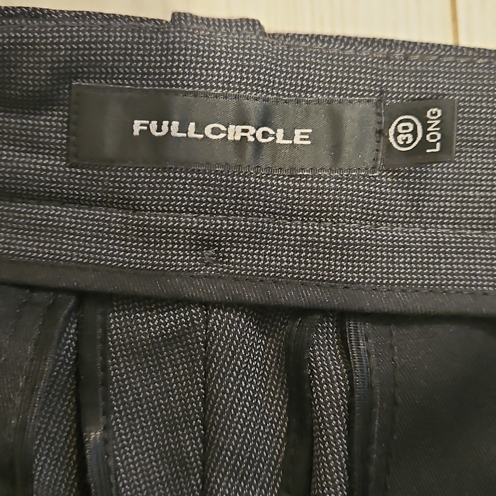 Full circle Mens Gray Wool blend Tuxedo Blazer (38) Pants (30) double breasted - Picture 6 of 9